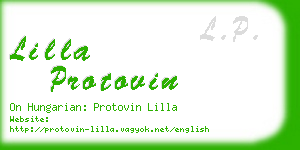 lilla protovin business card